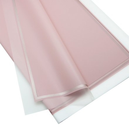 Упаковочная матовая пленка (0,6*0,6 м) Золотой квадрат, Персиковый, 20 шт.