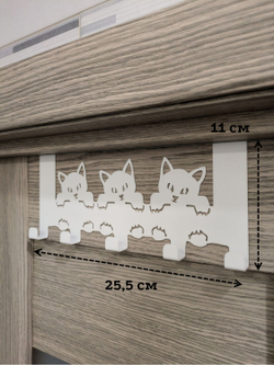 Вешалка крючки на дверь Три кота