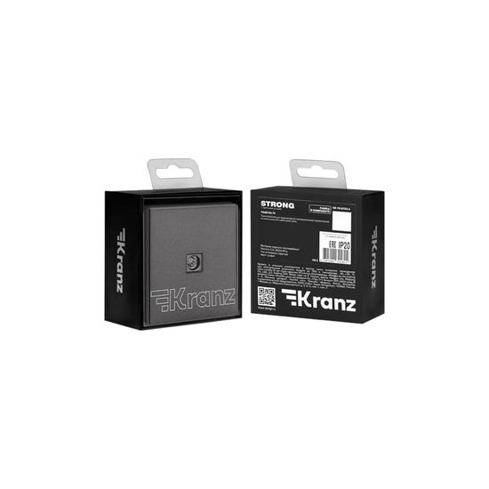 Розетка STRONG TV с/у графит KRANZ