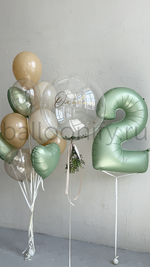 Набор шаров "Природная гармония" с цифрой, дизайн 2