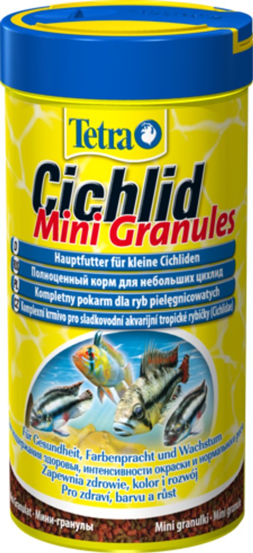 Корм для рыб TetraCichlid Mini Granules, корм для не больших цихлид в гранулах 250 мл