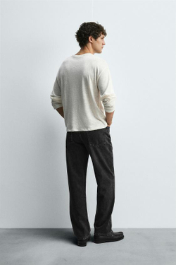 ZARA ДЖИНСЫ STRAIGHT FIT, УГОЛЬНЫЙ