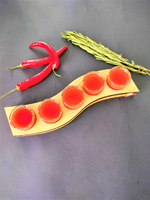 Шотница подставка из кедра с 5 стопками