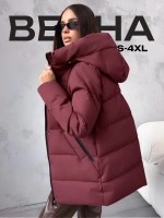 Куртка демисезонная с капюшоном удлиненная