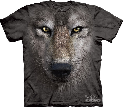 Футболка Mountain с изображением волка - Wolf Face