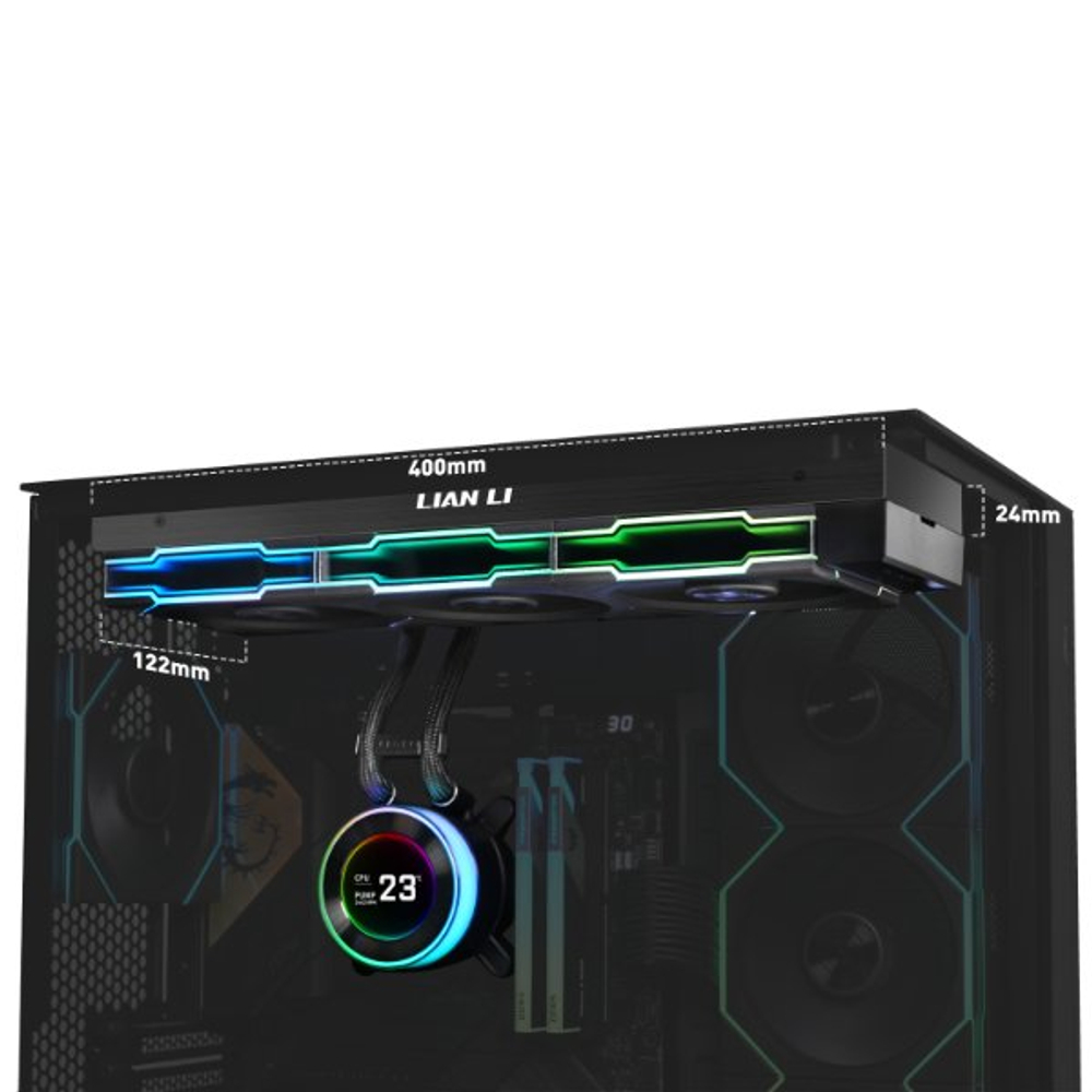 Водяное охлаждение для CPU Lian Li Hydroshift lI LCD-C 360CL 3x120mm Black G89.GHS2LCD36RB.00