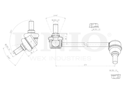 Стойка стабилизатора передняя правая UNIO SSP-50248