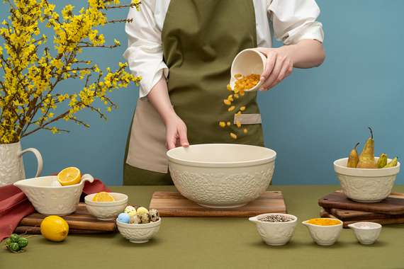 Миска для смешивания birds of paradise, 2,6 л, кремовая