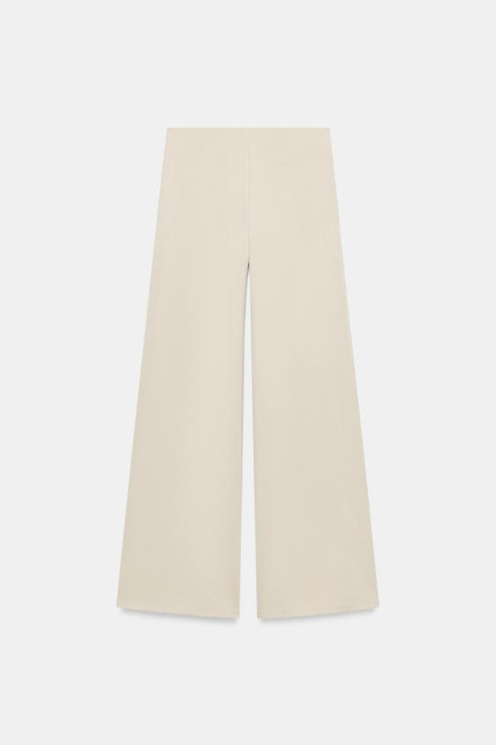 ZARA БРЮКИ ПРЯМОГО КРОЯ ИЗ ТКАНИ ПИКЕ С ПУГОВИЦАМИ, ЭКРЮ