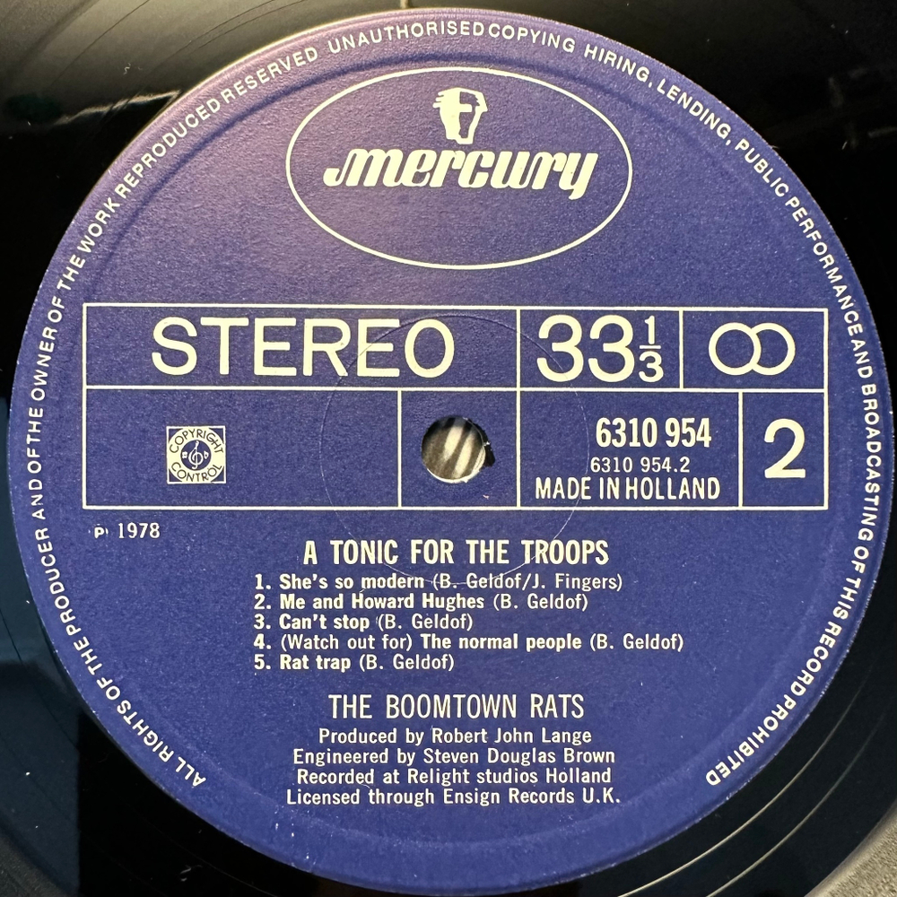 The Boomtown Rats - A Tonic For The Troops (Голландия 1978г.)