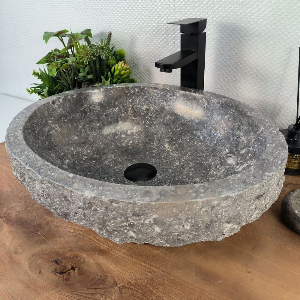 Раковина из мрамора Erozy Grey EM-64526 51*41*15 0188