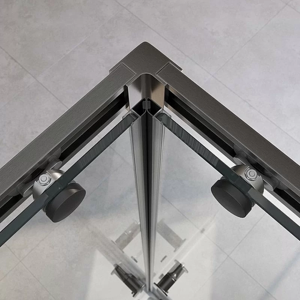 Душевой уголок Cezares Relax 90x90 RELAX-304-A-2-90-C-GM стекло прозрачное/профиль матовая оружейная сталь