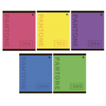 Тетрадь 48л., А5, клетка, Alingar "Pantone", скрепка, мелованый картон ( стандарт), блок офсет, 5 дизайнов в пленке т/у
