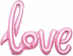 К ФИГУРА Надпись LOVE Розовый 104 см.