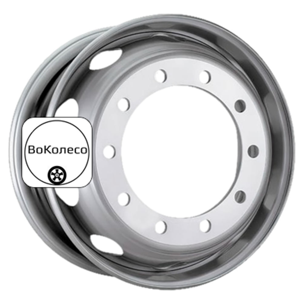 8,5x24/10x335 ET180 D281 Silver (2852402) (16 мм) Камаз 6580 / Вольво / Скания / Ман / Мерседес (камера) 4 750 кг SRW