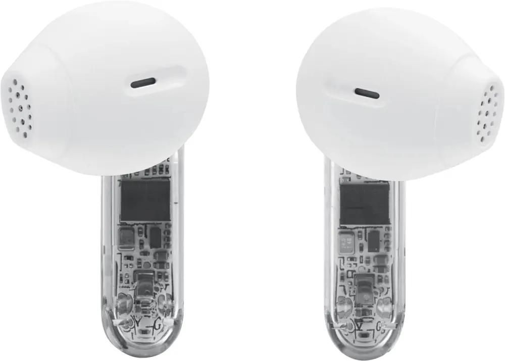 Наушники JBL Tune Flex 2 Ghost Edition, Bluetooth, вкладыши, прозрачный/белый [jbltflex2gwht]