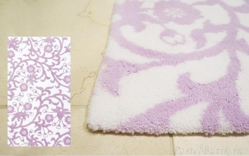 Коврик для ванной 50х80 Abyss & Habidecor Jardin 430 сиреневый Португалия