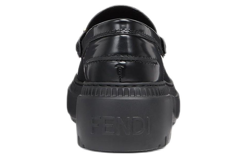 FENDI Logo-lettered Chunky-sole Loafers