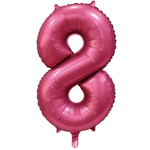 Шар фольгированный Цифра 8 109 см (Бургундия)