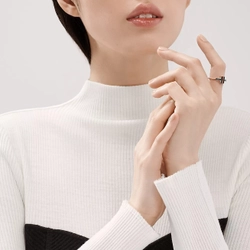 Кольцо из розового золота с чёрным ониксом, Tiffany💠 Exlusive, В наличии