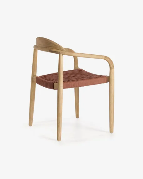 Стул Glynis массив эвкалипта с черным сиденьем | La Forma | Испания | Купить в Hallberg.ru