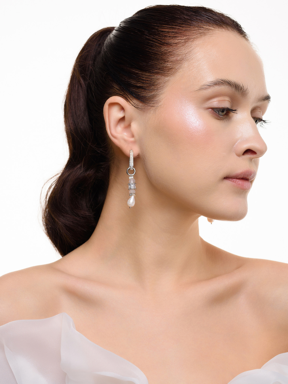 Серьги "Charm stick" Silver