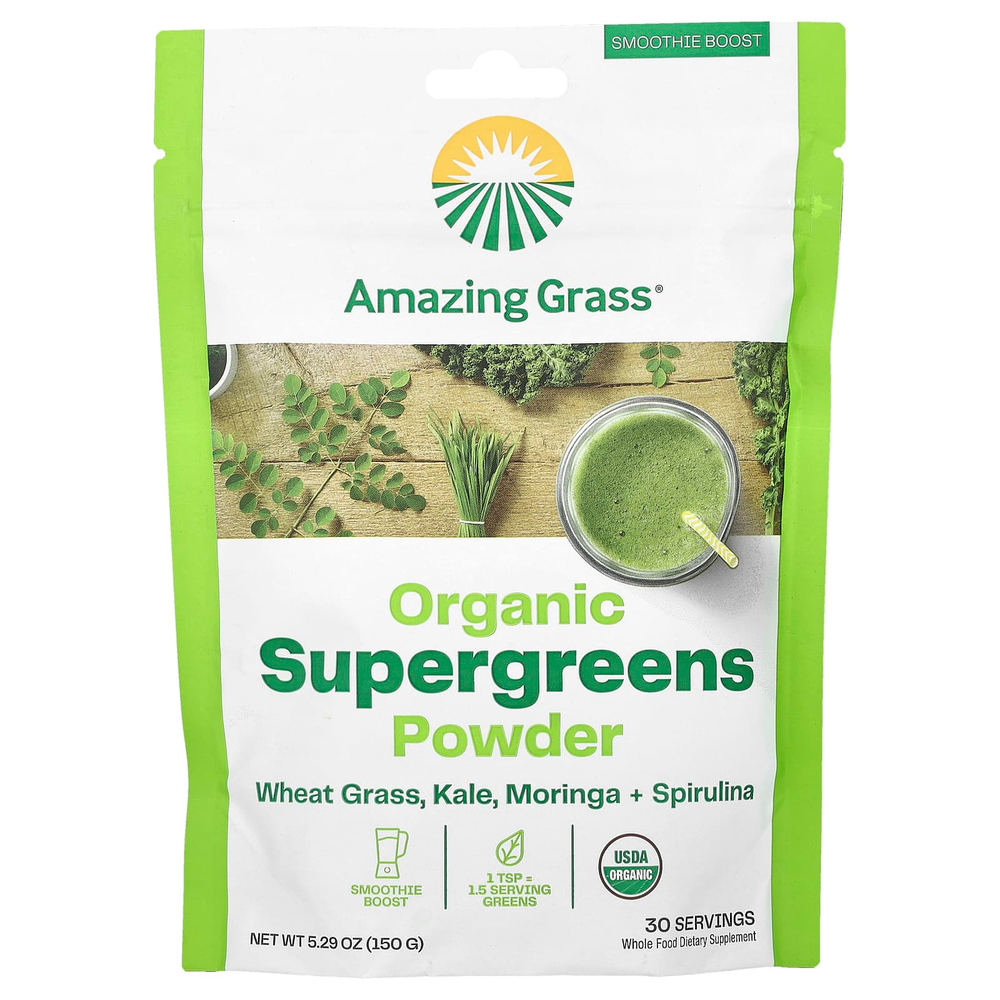 Amazing Grass, органический порошок из суперзелени, 150 г (5,29 унции)