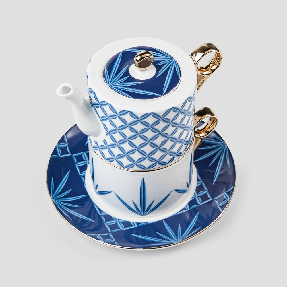 Набор «Звонко»: чайник-эгоист 300 мл и чайная пара 250 мл в подарочной коробке