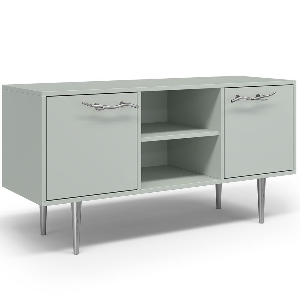 Тумба под ТВ Арт Колор matte 117см Стайл Сильвер Серый дым матовый