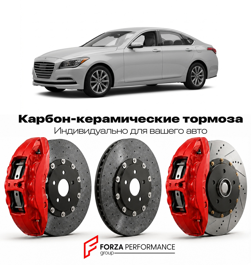 Карбон-керамическая тормозная система для Hyundai Genesis II DH 2013-2016 Хендай