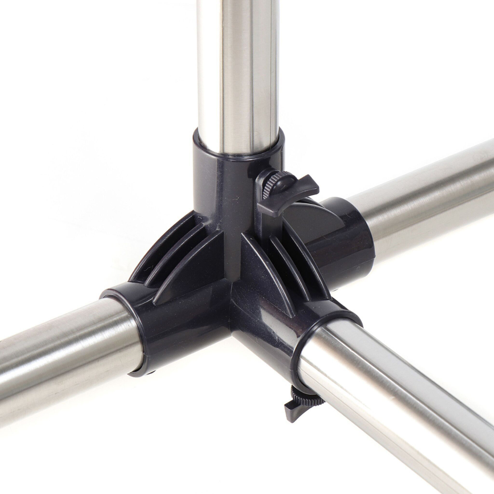 Вешалка напольная 145х41х160 см, с колесами, разборная, Y3-703, хром