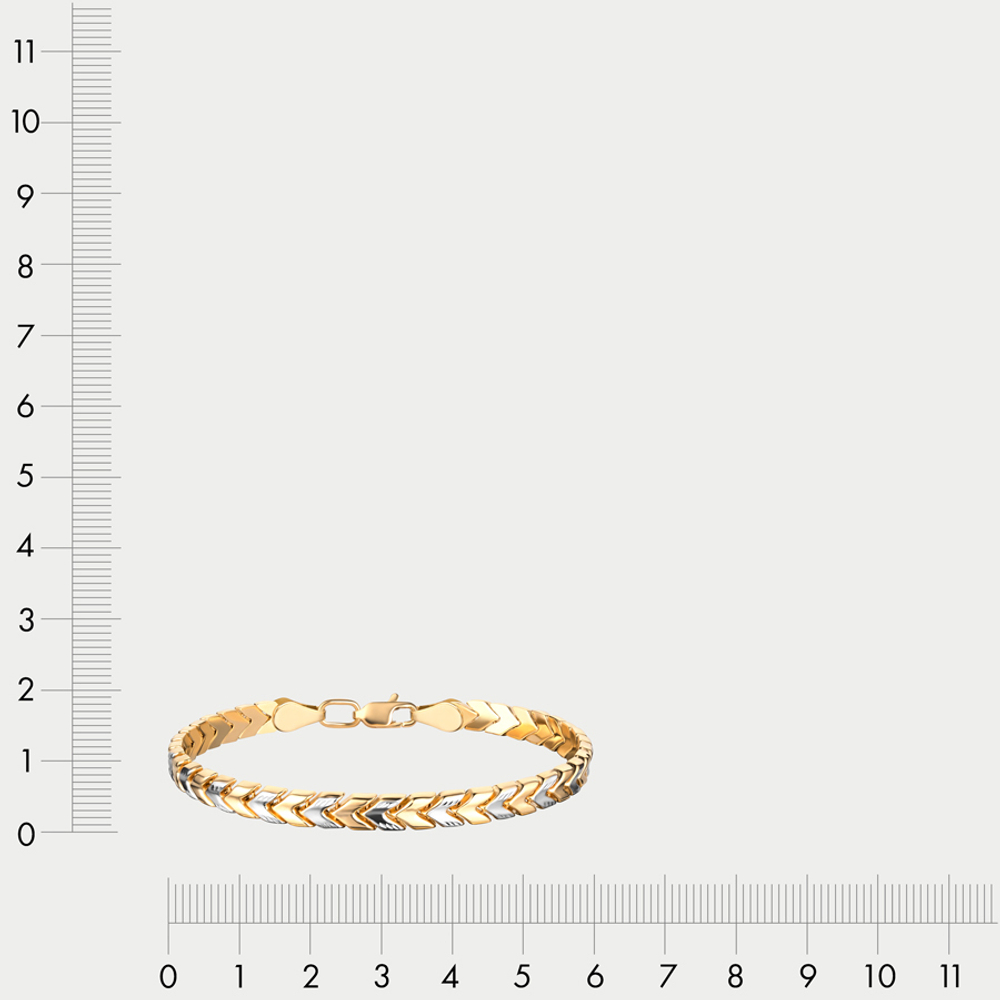 Браслет из желтого золота 585 пробы для женщин без вставок (арт. А 023048Л)