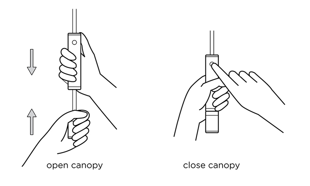 Зонт-трость senz° original shiny silver