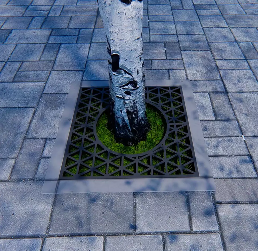 Приствольная решетка Треуголка