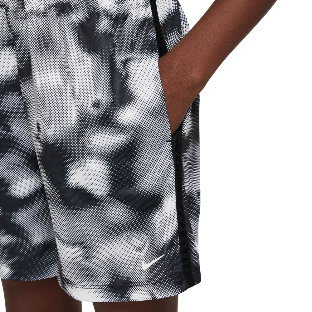 Шорты для мальчика теннисные Nike Dri-Fit Multi+ Printed Training Shorts - black/white