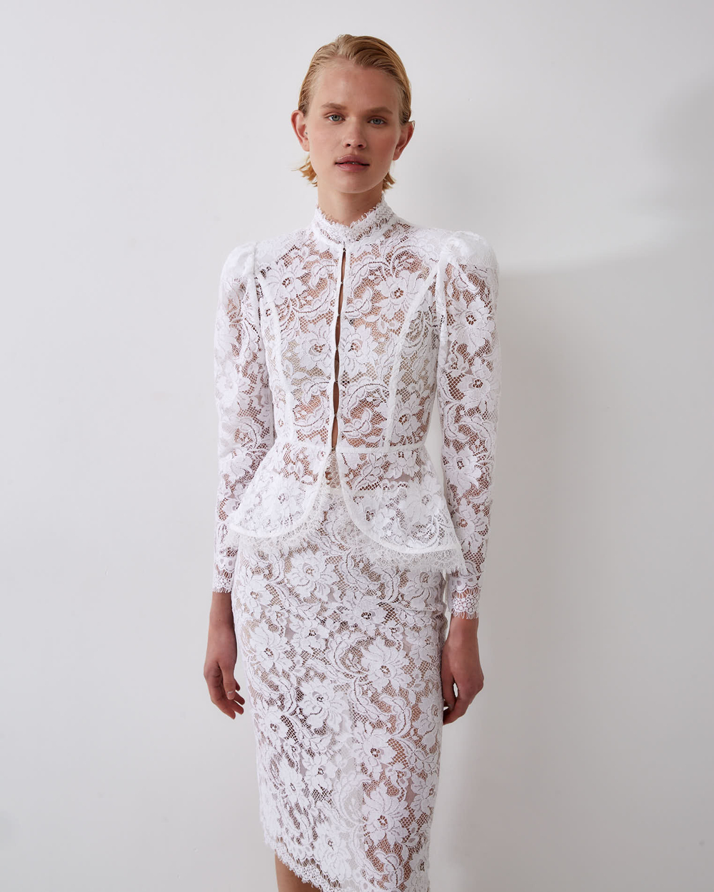 Жакет из кружева Софи Аллет белый