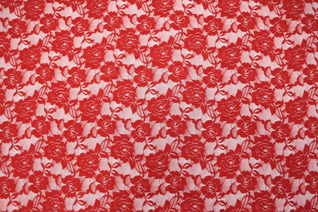 Гипюр стрейч красный