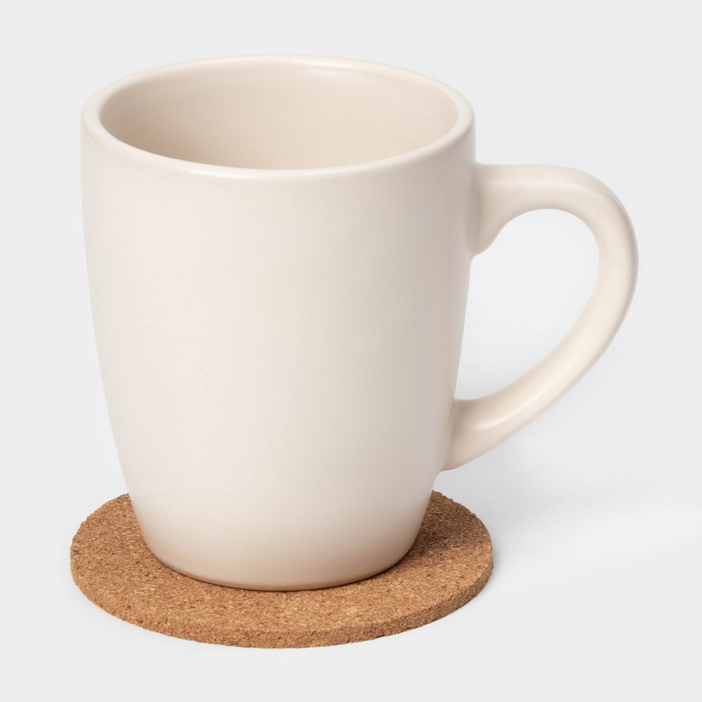 Набор подставок под горячее Доляна, под кружку, пробка, 4 шт., d=10 см