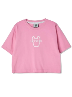 Футболка укороченная slim-fit с эмблемой ladok