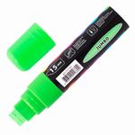 Маркер меловой "POP-ART" ЗЕЛЕНЫЙ, 15 мм, сухостираемый, для гладких поверхностей, BRAUBERG, 151542