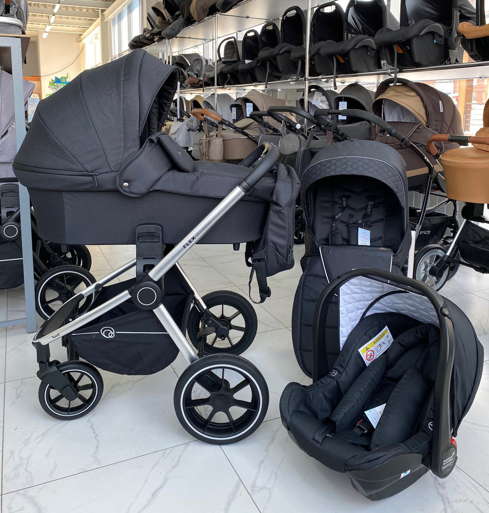 Коляска детская "FLEX GRAND" (3в1) RA073 Midnigt Black
