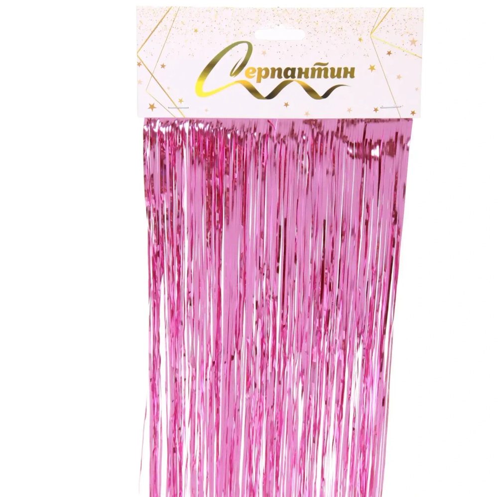 Дождик 2 м «Глянцевый стиль», розовый