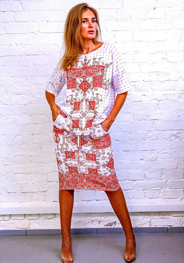 Комплект (футболка и юбка) "Зооморфия"