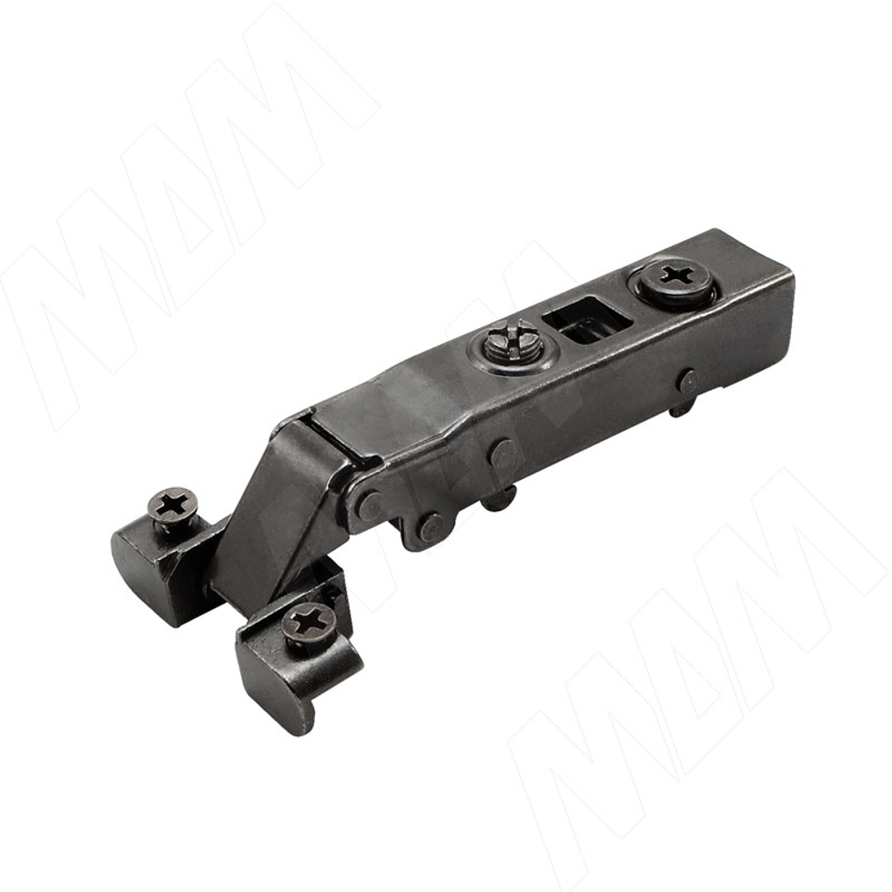 Петля с доводчиком накладная (90/105), для ал. проф., стандартная, черный никель (узкий профиль) без планки