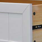 Комод 75х35х90, Карлос, с 3 ящиками для одежды, дизайнерский, в прихожую, спальню, детскую, массив сосны, белый воск, Dipriz