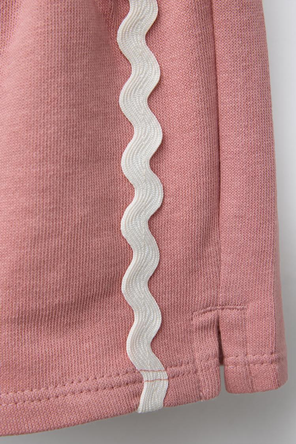 ZARA ШОРТЫ ИЗ МЯГКОЙ ТКАНИ С ВОЛНИСТЫМИ ДЕТАЛЯМИ, ТЕМНО-РОЗОВЫЙ