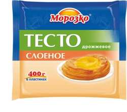 Тесто слоеное дрожжевое «Морозко» - 400 г