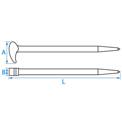 KING TONY (9TK320) Монтировка кузовная, длина 504 мм