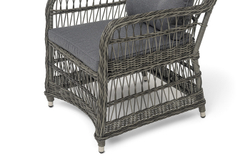 "Цесена" кресло плетеное из искусственного ротанга, цвет графит