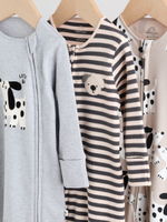 Комбинезон / Cлип для малышей Next F35-908, 3 шт., Серый, Бежевый